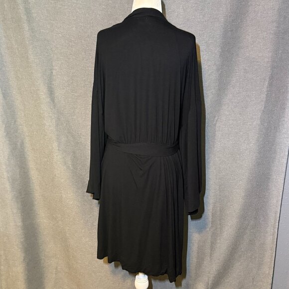 SOMA Women’s Black Short Robe L/XL Cozy Lounge Sleepwear Nightwear - Picture 3 of 6
